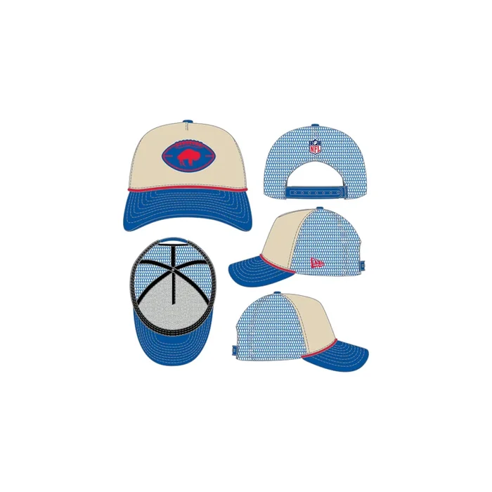 New Era Youth Buffalo Bills NFL 2024 Retro Logo 940AF Adjustable Hat – Khaki/Royal