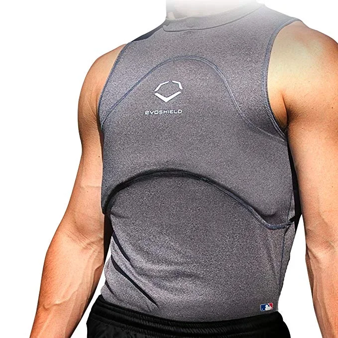 New Evoshield Sleeveless Chest & Back Guard Adult Large Baseball Gray