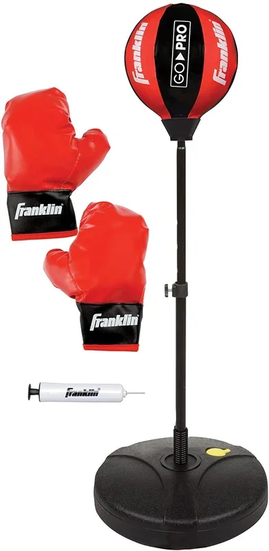 New Franklin Sports Youth MMA Floor Standing Speed Bag (46 x 15-Inch) Red/Black