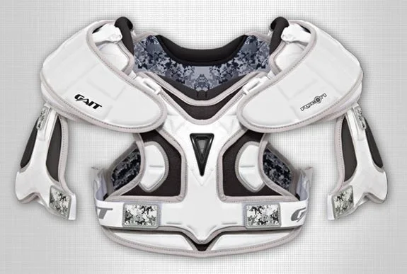 New Gait Recon X-Large White/Black Shoulder Pads Lacrosse RECSP1
