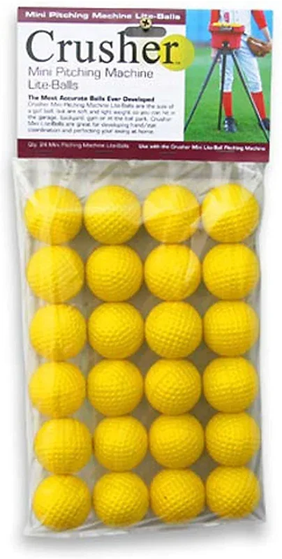 New Heater Sports Mini Yellow Foam Dimple Balls 2 Dozen