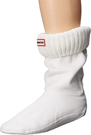 New Hunter Women’s Medium Half Cardigan Short Boot Sock White