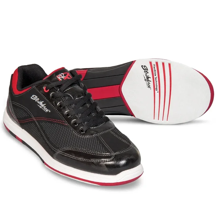 New KR Strikeforce Mens 9.5 Titan Bowling Shoes Black/Red M-037 Titan