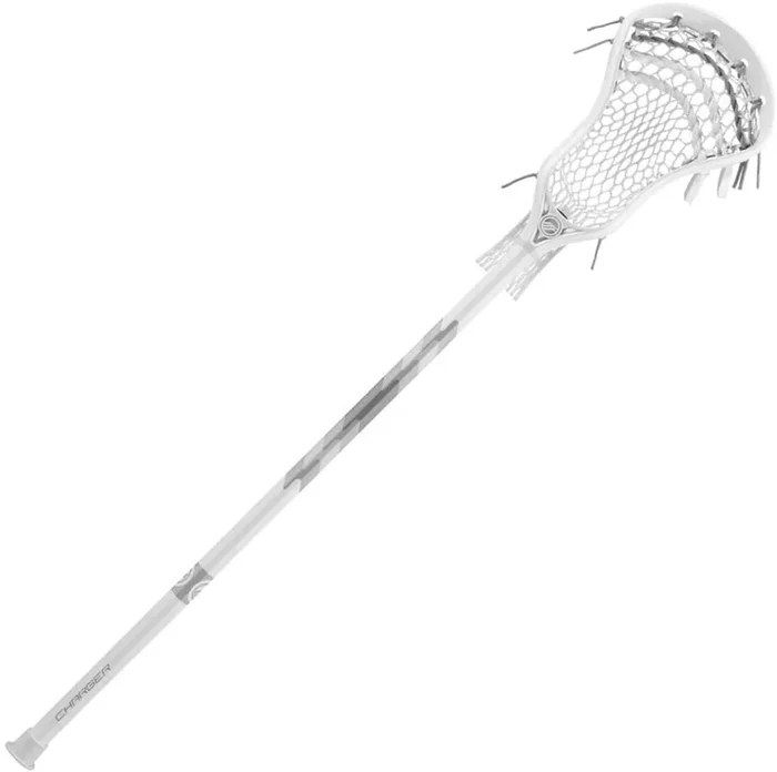 New Maverik Charger Complete Attack Lacrosse Stick White/Gray 6000 Series Alloy