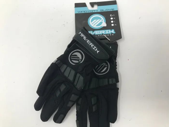 New Maverik Lacrosse Windy City Glove Black/Gray Large