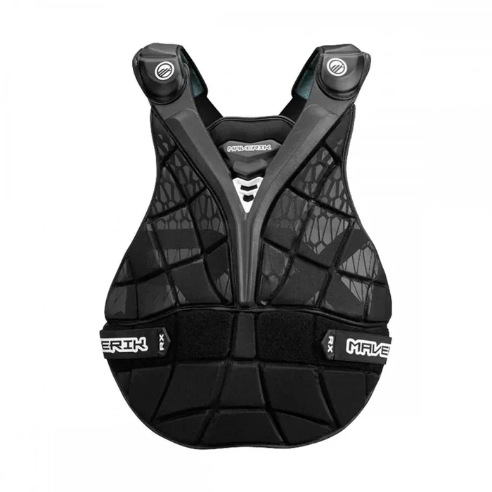 New Maverik RX Lacrosse Chest Pad Black/White Small/Medium