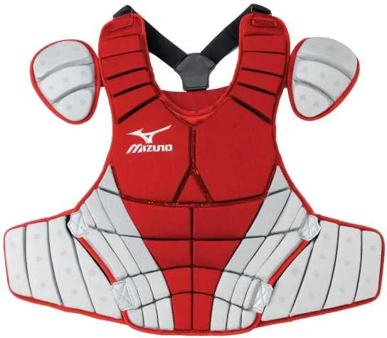 New Mizuno Catcher Chest Protector 380151 15″ Red/Grey G2 Adult Baseball