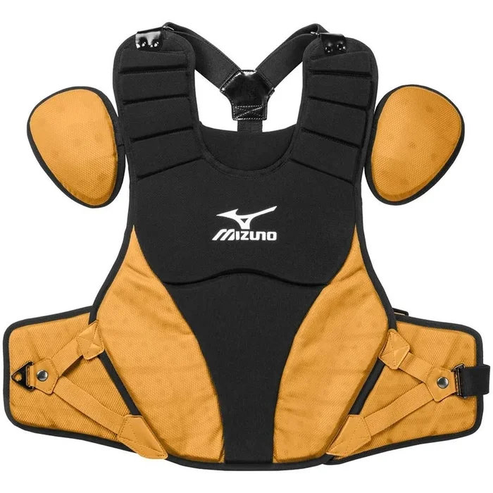 New Mizuno Catcher Chest Protector 380321 15″ Black/Yellow Samurai Adult BB