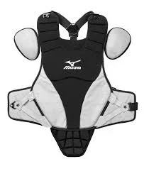 New Mizuno Catcher Chest Protector 380322 14″ Blk/Gry Samurai Youth Baseball