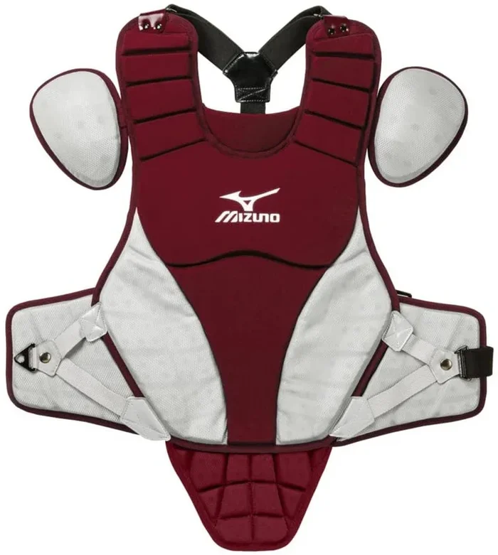 New Mizuno Catcher Chest Protector 380322 14″ Mrn/Gry Samurai Youth Baseball