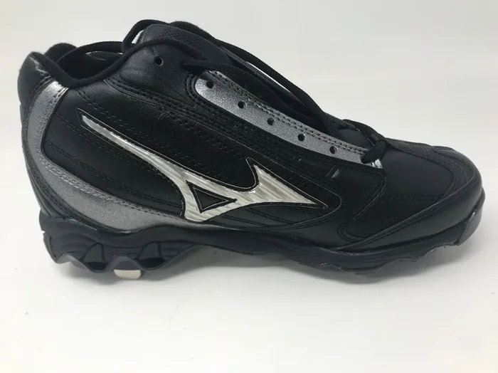 New Mizuno Classic G4 Low 320225 Mens 7 Baseball Metal Cleats Black/Silver