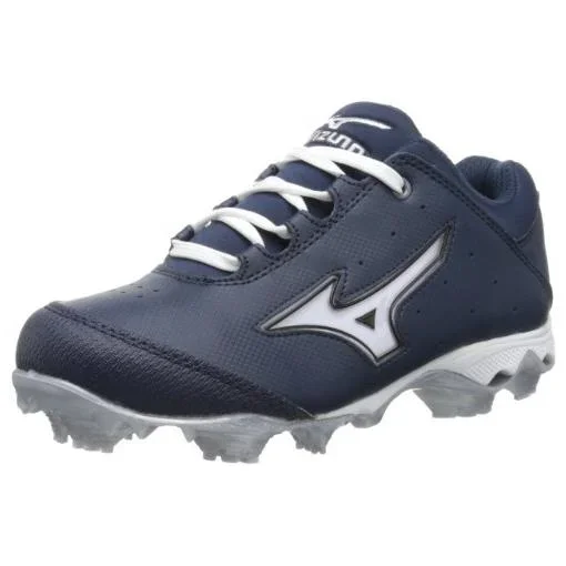 New Mizuno Finch Elite Switch 320455 Softball Cleats Womens 12 Navy/White Molded