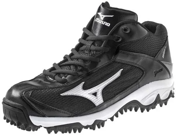 New Mizuno Men’s 9-Spike Blast 2 Mid Baseball Cleat Men’s 8.5 Black/White