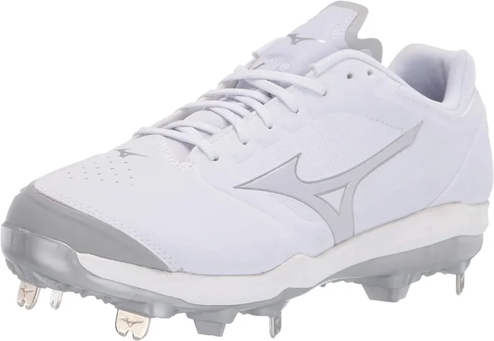 New Mizuno Sweep 5 Women’s Metal Softball Cleat 10.5 Gray/White
