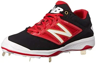 New New Balance L4040V3 Mens Metal Baseball Cleat Sz 14 Black/White/Red