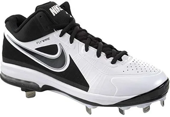 New Nike Air Max MVP Elite 3/4 Wht/Blk Sz 11.5 Baseball Cleats