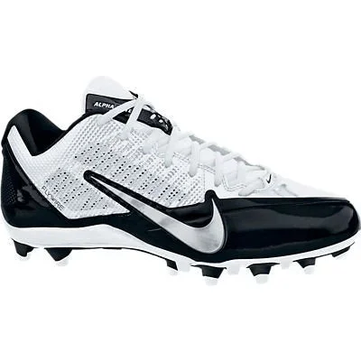 New Nike Alpha Pro TD Men’s Size 9 White/Black Football Molded Cleats