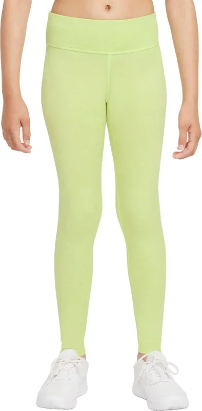 New Nike Girls’ Dri-FIT One Luxe High-Rise Leggings, XL, Green