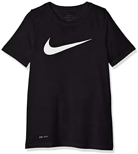 New Nike Kids Boy’s Dry Short Sleeve Training T-Shirt Black/White Large