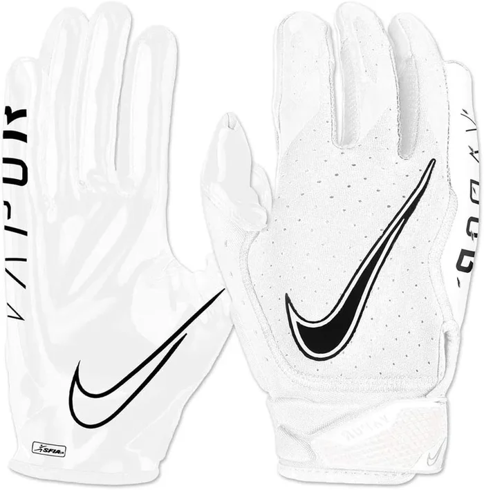 New Nike Men’s Vapor Jet 6.0 Football Receiver Gloves X-Large White/Black