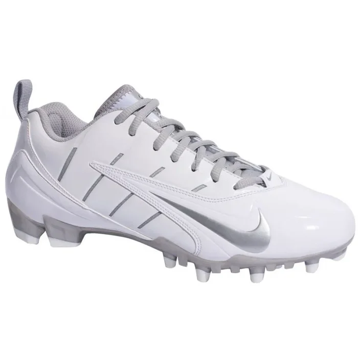 New Nike Speedlax Womens lll 6 469771 100 White/Sliver Molded Lacrosse Cleat