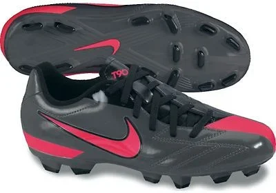 New Nike T90 Shoot IV FG Gray/Black-Red Men’s 7.5 Molded Soccer Cleats