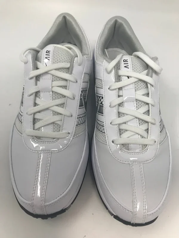New Nike Women’s Air Brassie Size 7 Medium Golf Shoes White/Silver Leather