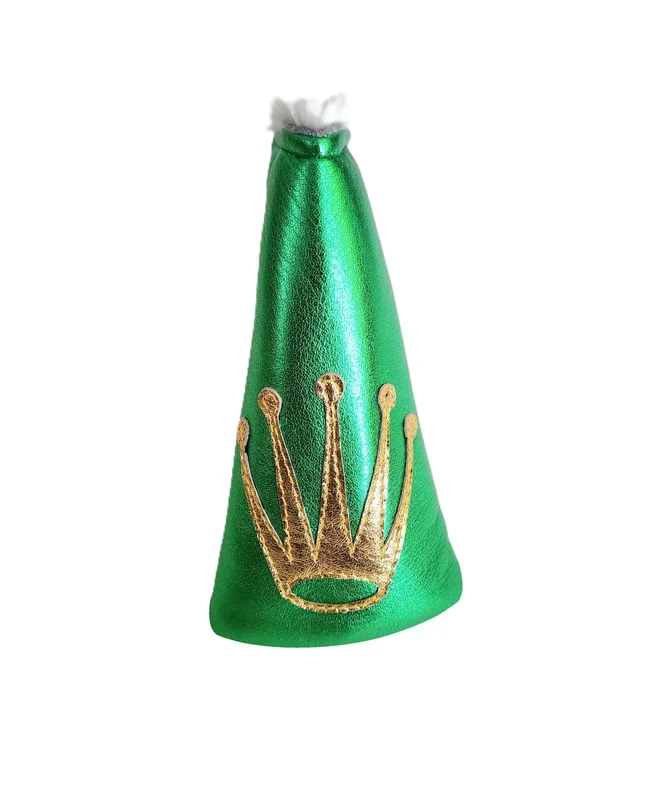 New! One-Of-A-Kind! Metallic Leather Rolex Crown inspired Blade Putter Headcover!