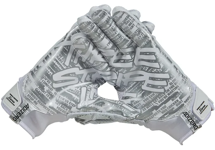 New other adidas Youth Sm Adizero 5-Star 8.0 Three Stripe Receiver Glove Gr/Wht