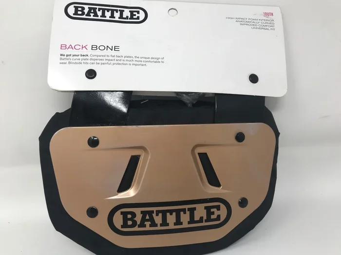 New Other Battle Sports Back Plate Youth Football Gold/Black