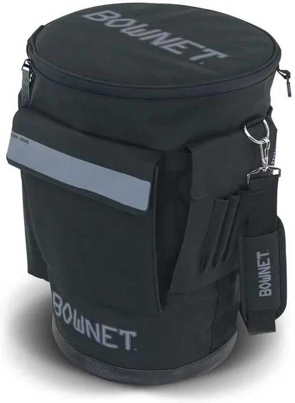 New Other BowNet Bucket Padded Top Shoulder Strap Carry Side Zipper Coaches Tool Bag Black