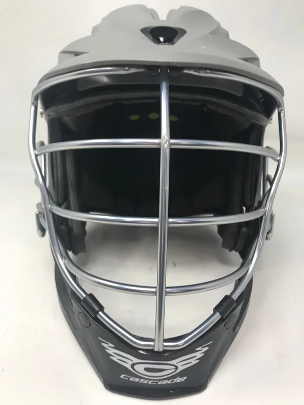 New Other Cascade R Matte Gray Lacrosse Helmet Chrome Cage OSFM