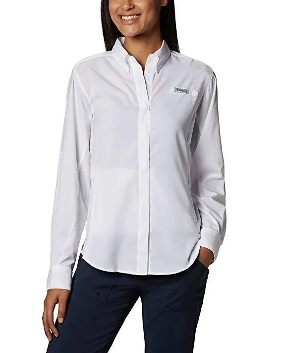 New Other Columbia Women’s PFG Tamiami II Long Sleeve Shirt Large White