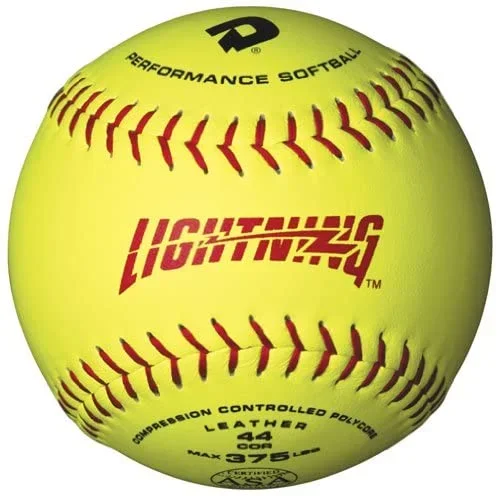 New Other DeMarini Lightning ASA Series Slowpitch Leather Softball 1 Dz 11″ Yllw