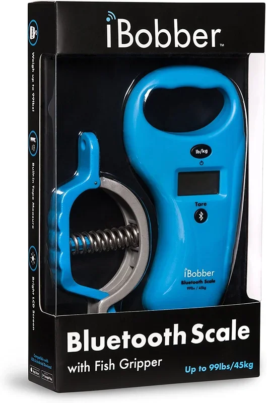 New Other iBobber Bluetooth Digital Fish Scale with Built-in Tape Measure Blue