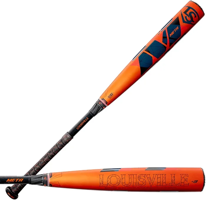 New Other Louisville Slugger 2022 Meta BBCOR Baseball Bat 2 5/8 Blk/Org 33/30