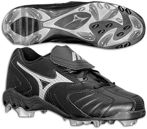 New Other Mizuno Franchise G3 Low FB66LBK Baseball Cleats Mens 6.5 Black/Sliver