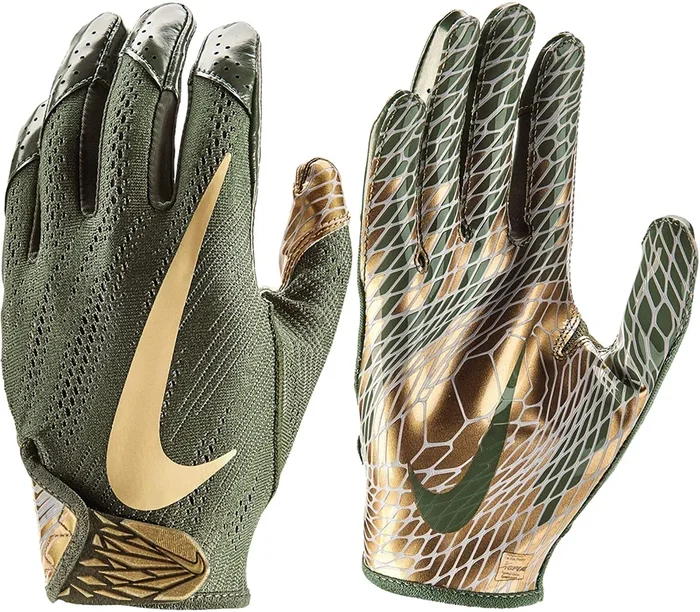 New Other Nike Adult VaporKnit 2.0 Skill Football Gloves Adult Medium Olive/Gold