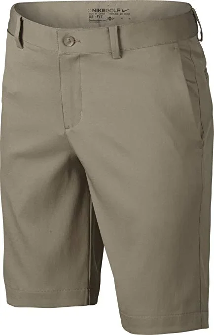 New Other Nike Golf Flat Front Short Boys Medium Khaki Dri-FIT Technology