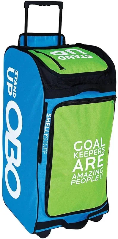 New Other OBO Stand-up Wheelie Field Hockey Goalie Bag Green/Blue One Size