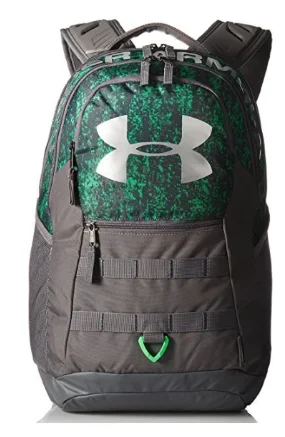 New Other Under Armour Adult Big Logo 5.0 Water Resistant Backpack Green/Grey