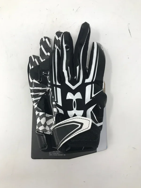 New Other Under Armour Boys F5 Football Gloves Black/White Youth Small