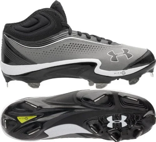 New Other Under Armour Heater IV 5/8 St Gry/Blk 1221140 Baseball Cleats 9