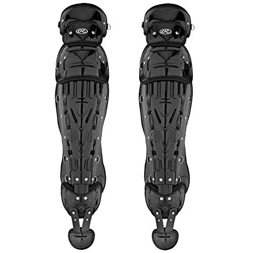 New Rawlings Leg Guards TTNLG-B 17″ Black Titan Series Adult Catchers