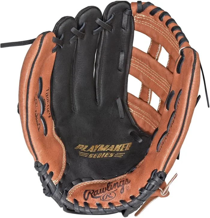 New Rawlings Playmaker Series Leather PM130BT 13″ Baseball Glove LHT Black/Tan