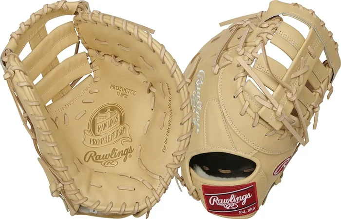 New Rawlings Pro Preferred 13″ 1st Base Mitt RHT Camel PROSDCTCC