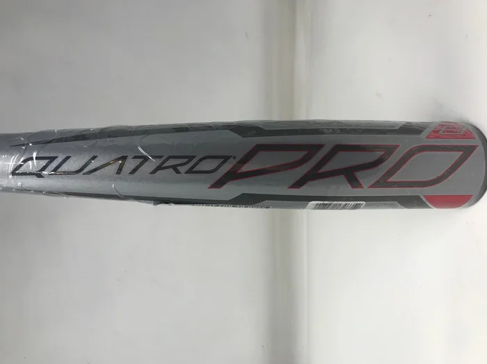 New Rawlings Quatro Pro (-8) USA Baseball Bat 2021 Silver/Black 2 5/8″