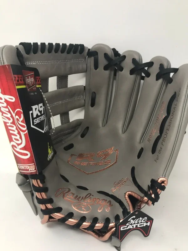 New Rawlings R9 Fastpitch Softball Gloves Series 12 Inch RHT Gray/Black