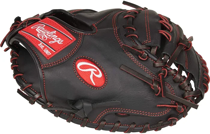 New Rawlings R9 Youth 8-14 Baseball Glove Series Catcher’s Mitt 32 In Blk/Rd RHT