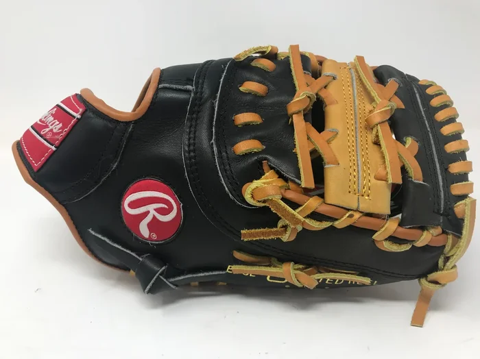 New Rawlings Signature Series Mark McQuire Youth 11″ First Base Mitt Blk/Gld RHT